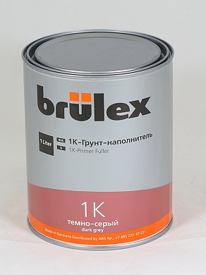 Грунт-порозаполнитель 1К Primer Filler 1л  темно-серый Brulex 924111126 фото