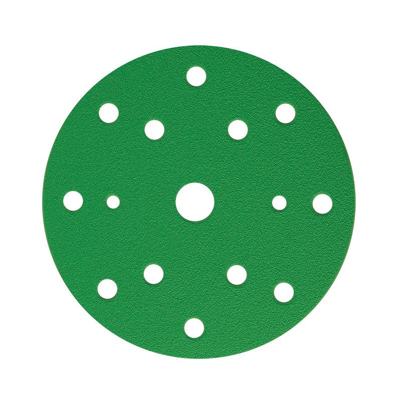 Круг шлифов. зеленый на липучке 150мм 15 отв. зерно 80 (100шт/уп) Sunmight 53006 на сайте RemAutoSnab
